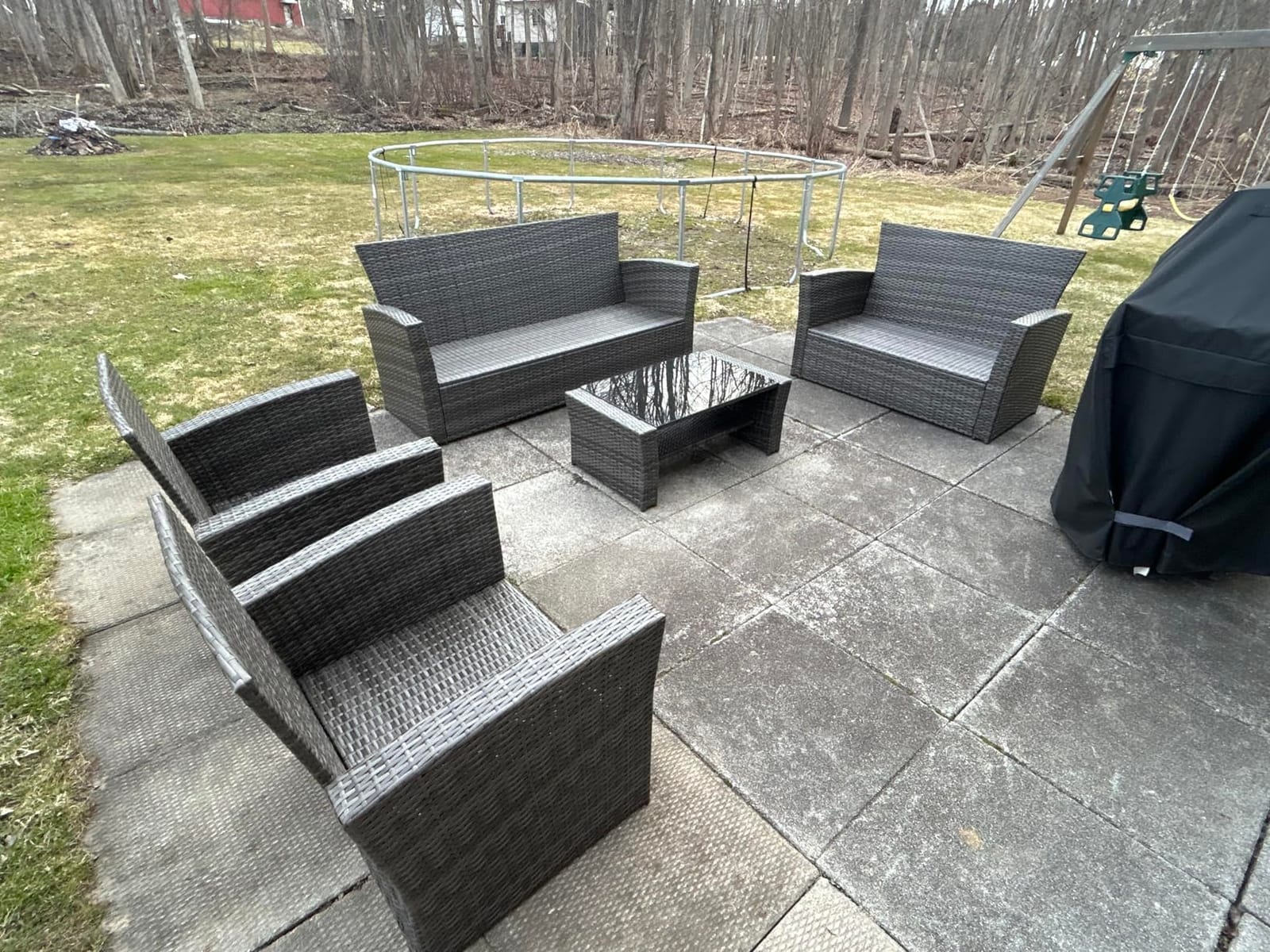 Wisteria Lane Patio Furniture Set, Wicker Outdoor Furniture for All Weather customer photo 2