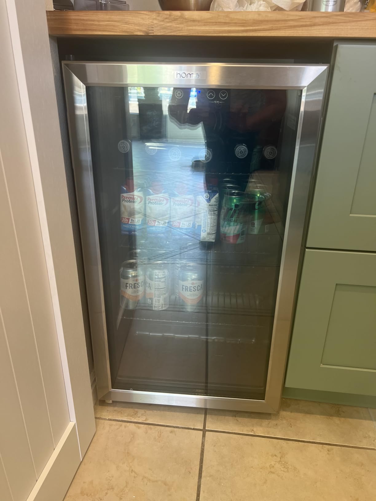 hOmeLabs Beverage Refrigerator and Cooler, 120 Cans Capacity, 3.2 Cu Ft customer photo 1