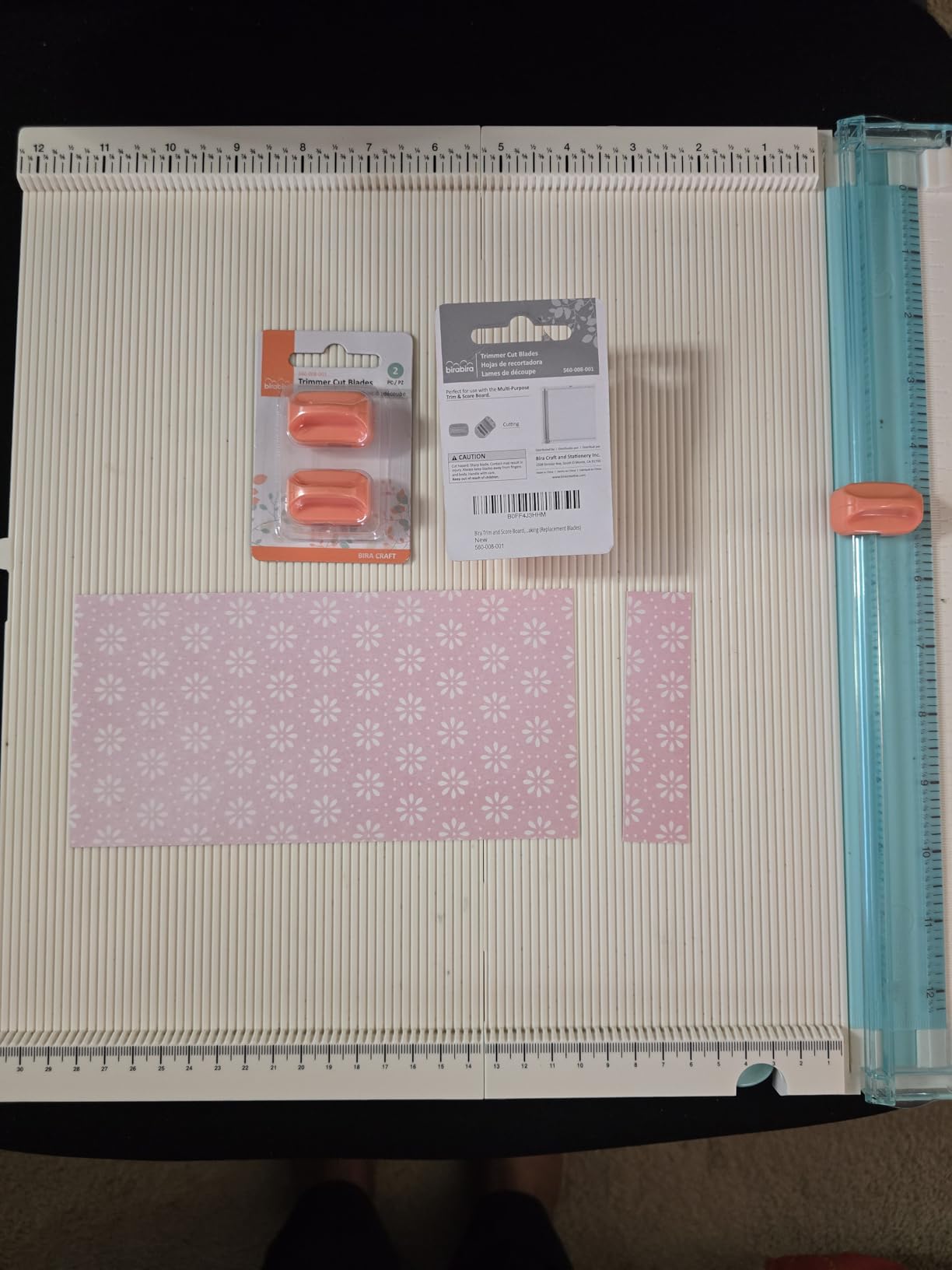 We R Memory Keepers Trim and Score Board, Includes 12x12 Inch Board and One Scoring Tool, Uses V3 Side Blade, Cuts Large Scrapbook Pages, Sturdy Locking, Precise Blades, With Storage Compartment customer photo 1