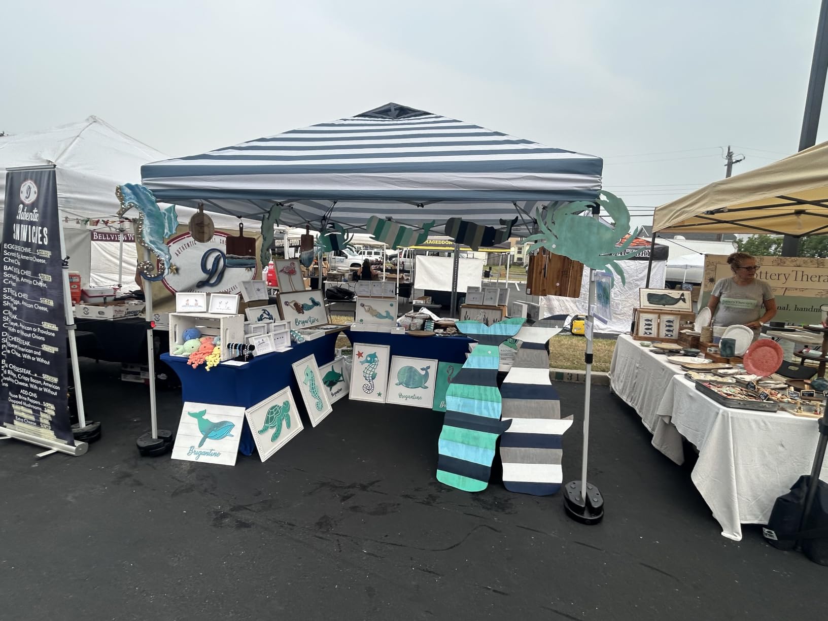 CROWN SHADES 10x10 Pop Up Canopy Tent with One Push Setup, Grid White customer photo 2