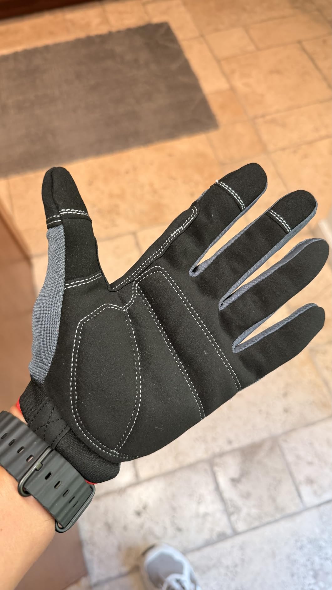 HANDLANDY Work Gloves for Men & Women, Utility Mechanic Working Gloves Touch Screen, Flexible Gardening Gloves for Yard customer photo 1