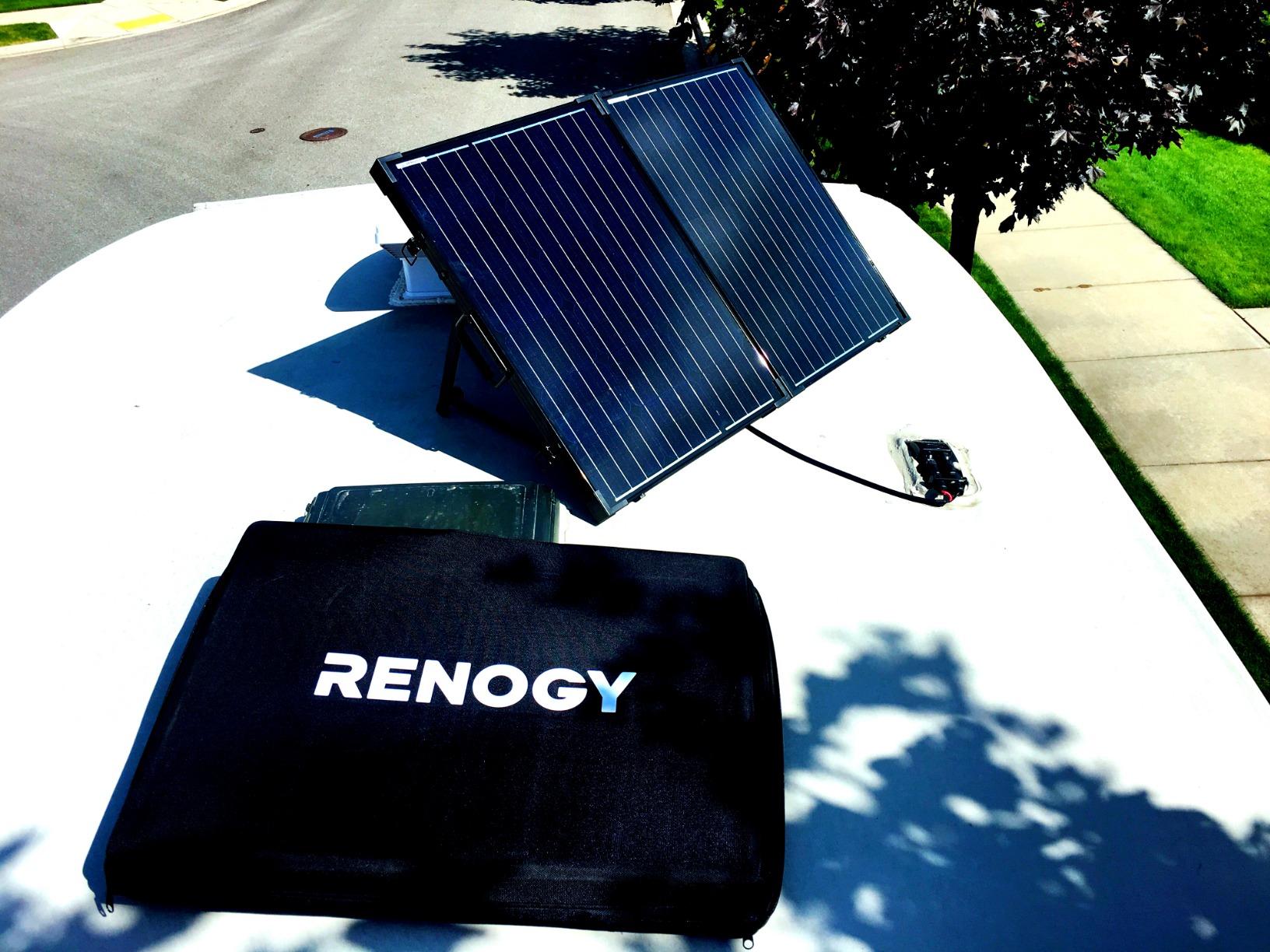 Renogy 100W Portable Solar Panel, 25% High Efficiency Solar Panel Kit with 20A Charger Controller for 12V Battery&Power Station, N-Type Foldable Solar Panels w/Tempered Glass for RV, Camping Off-Grid customer photo 1