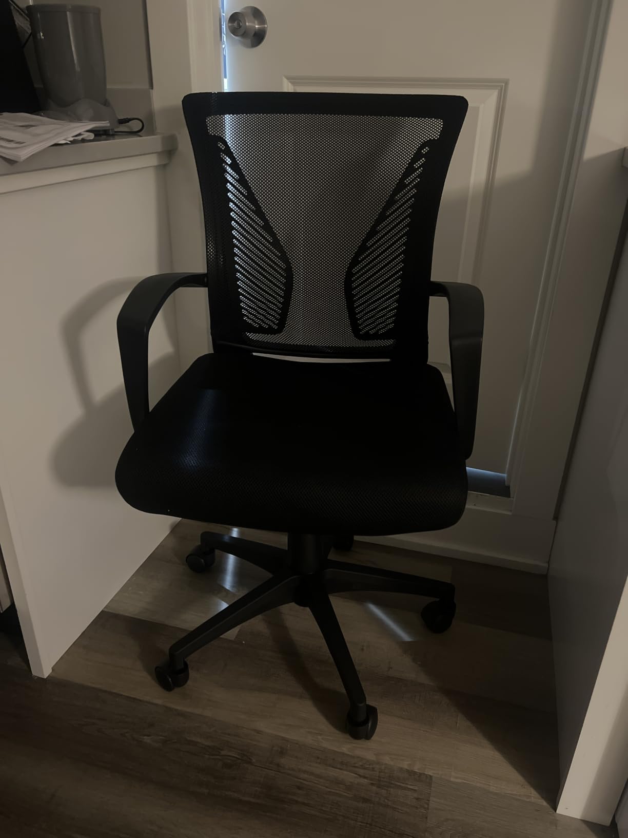 Furmax Office Chair,Ergonomic Computer Desk Mesh Chair,Lumbar Support,Black customer photo 2