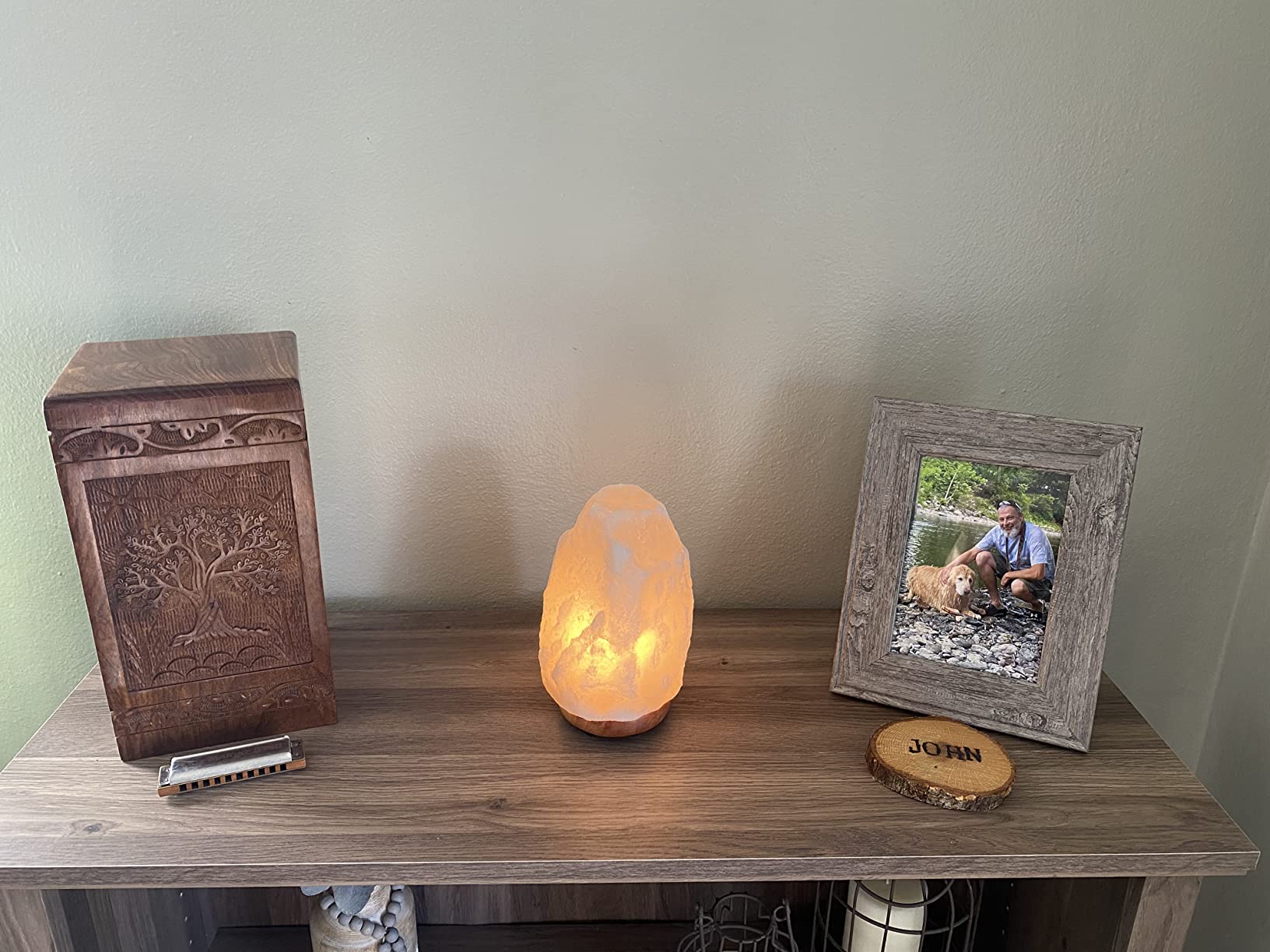 Himalayan Salt Lamp Multicolor with USB & Plastic Base – Hand-Carved Himalayan Salt Lamp for Home, Office, and Dorm Decor | LED Multicolor Salt Lamp for Relaxation, Ambiance, and Air Purification customer photo 1