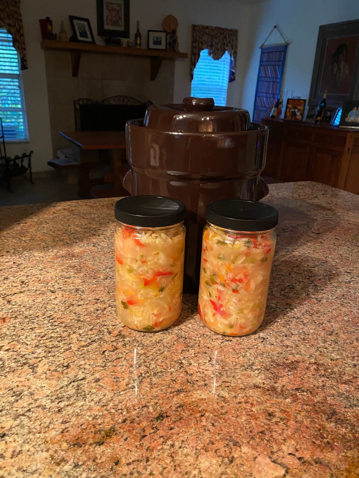 SEEUTEK Fermentation Crock Jar 1.3 Gallon for Sauerkraut Pickling Kimchi customer photo 1