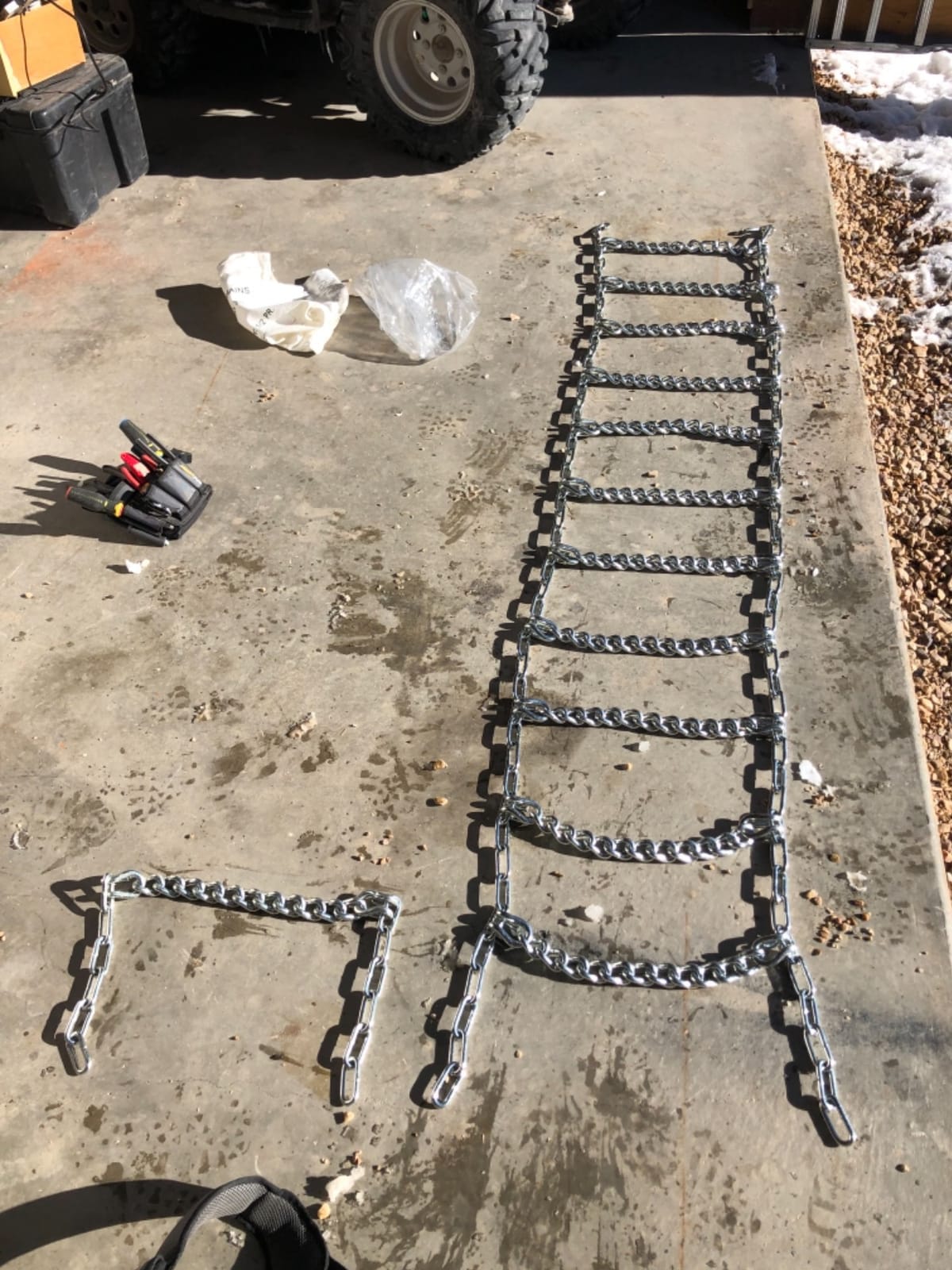 TireChain.com 12-16.5 4 Link Ladder Tractor Tire Chains - 3/8 Heavy Duty Road Chains for Farm Tractor Tires, Set of 2 customer photo 1