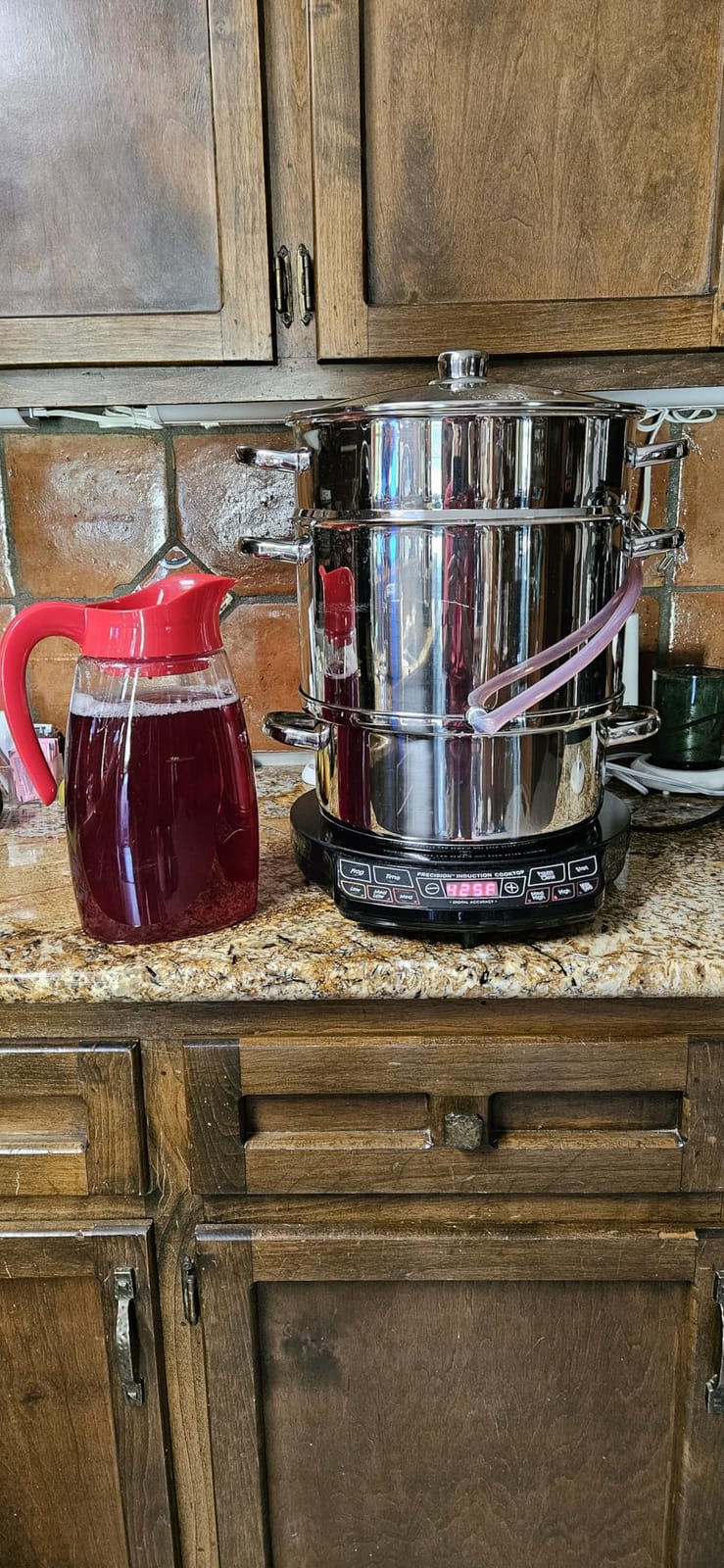 Giantex 11 Quart Juice Steamer Fruit Vegetables Juicer Steamers w/Tempered Glass Lid, Hose, Clamp, Loop Handles Stainless Steel Steam Juicer Multipots Kitchen Cookware for Making Juice, Jelly, Pasta customer photo 1