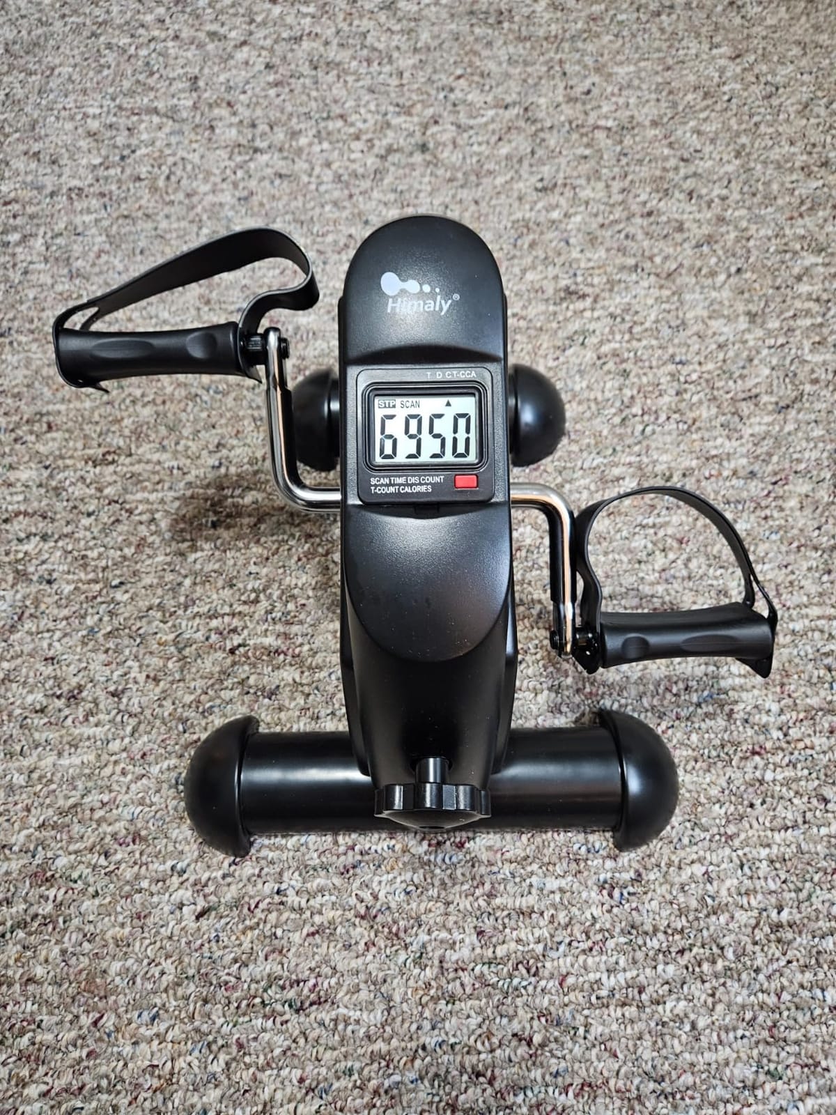 Mini Exercise Bike, himaly Under Desk Bike Pedal Exerciser Portable Foot Cycle Arm & Leg Peddler Machine with LCD Screen Displays customer photo 1