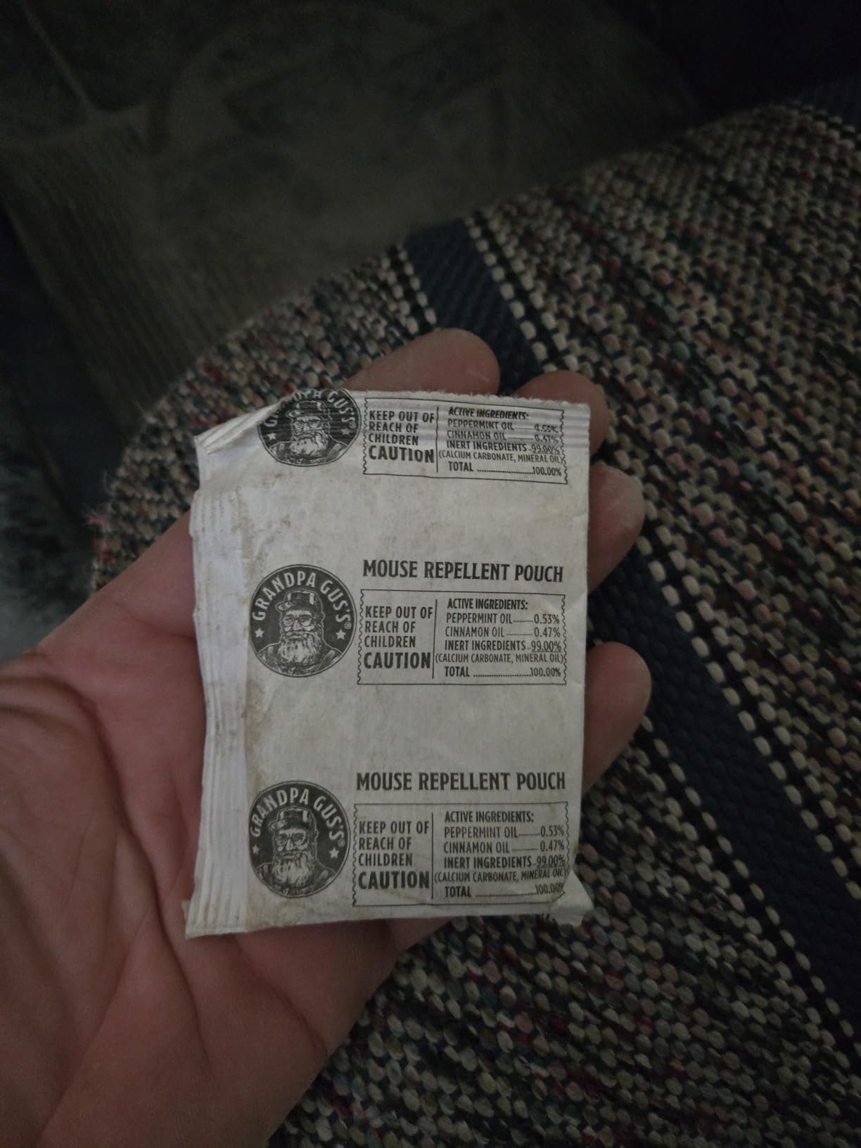 Grandpa Gus's Mouse Repellent Pouches, Natural Peppermint Oil, 10 Pouches customer photo 1