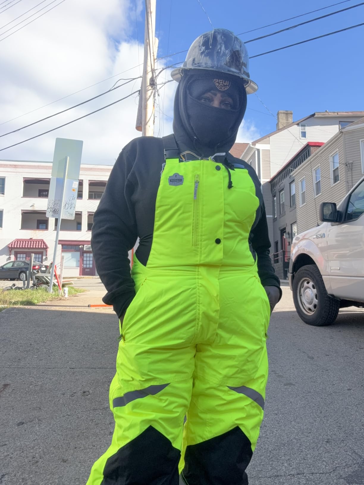 Ergodyne GloWear 8928 Insulated Thermal Bib Overalls, High Visibility, Weather-Resistant customer photo 2