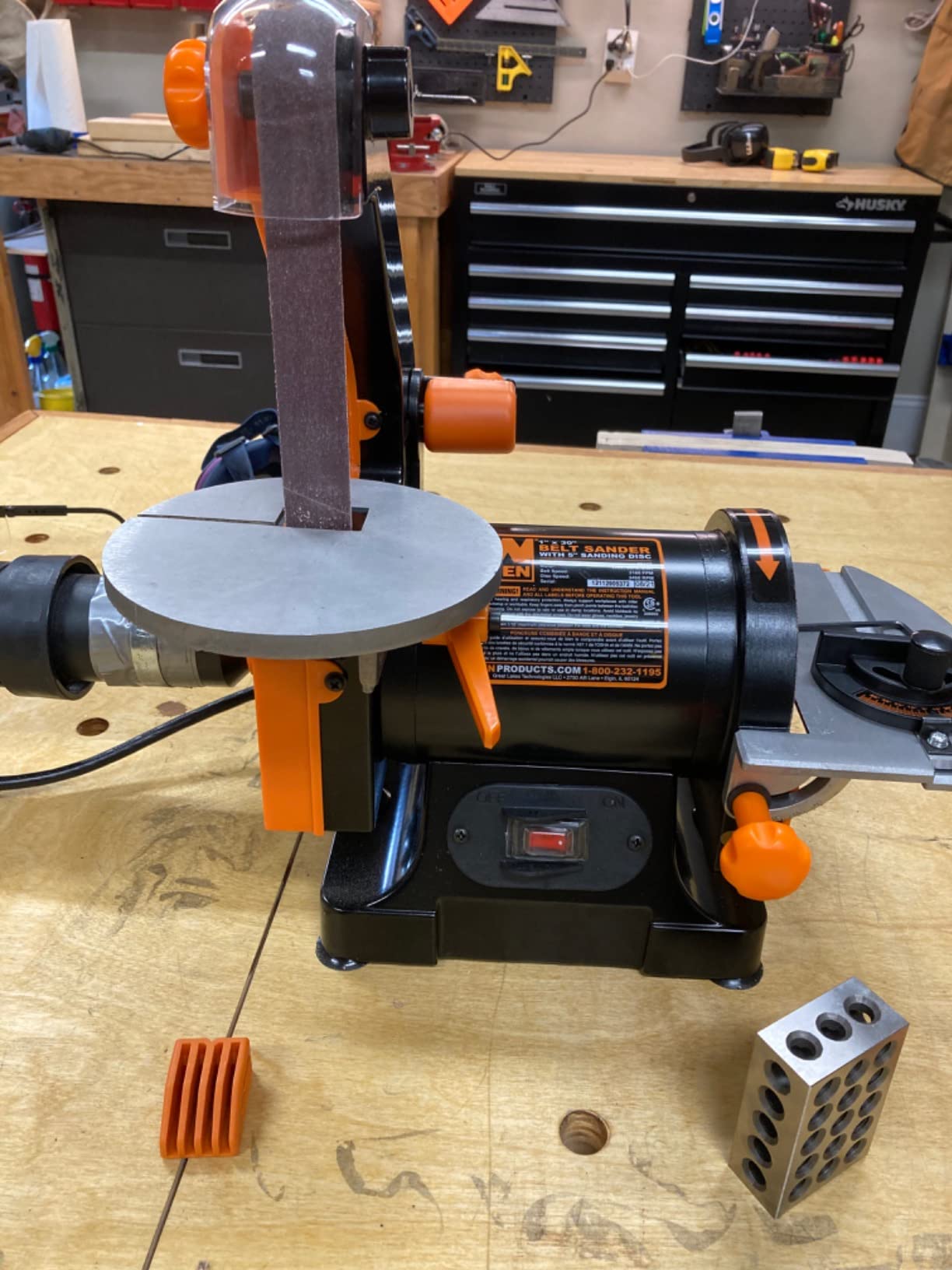 WEN Benchtop Belt and Disc Sander with 1 x 30 in. Belt and 5 in. Sanding Disc (6515T) customer photo 2