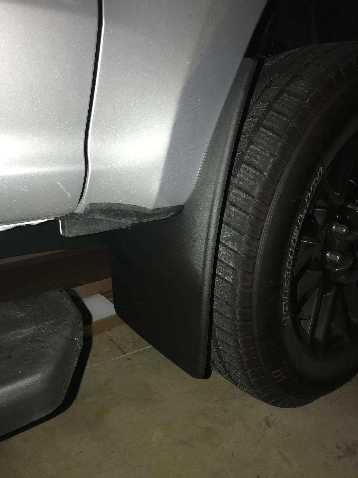 WeatherTech Custom No Drill Splash Guard MudFlaps for Ford Super Duty, Super Duty - Front & Rear Set (110065-120065), Black customer photo 1