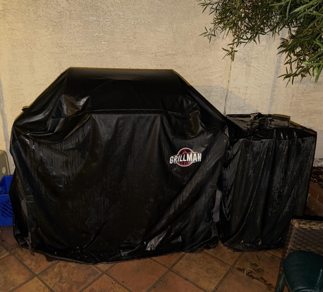 Grillman Premium Grill Cover for Outdoor Grill, BBQ Grill Cover 60 Inch- Rip-Proof, Waterproof, Top Heavy-Duty Large 60 Inch Grill Cover - Barbecue Cover & Gas Grill Covers (60