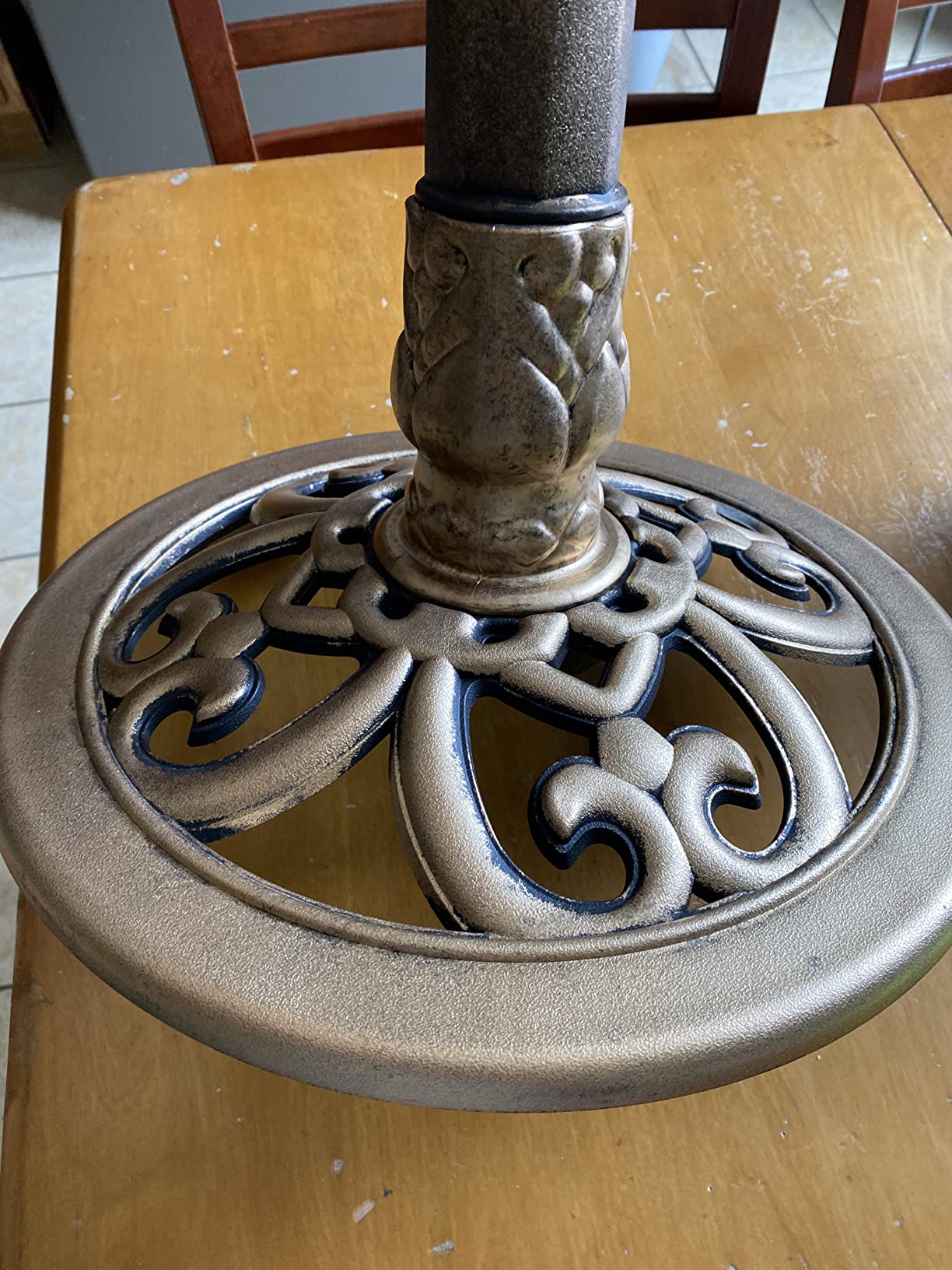 Pure Garden Antique Style Outdoor Bird Bath, Bronze customer photo 2