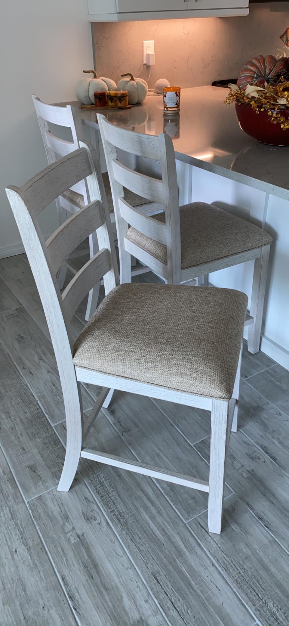 Signature Design by Ashley Counter Height Barstools, Set of 2, Farmhouse customer photo 1