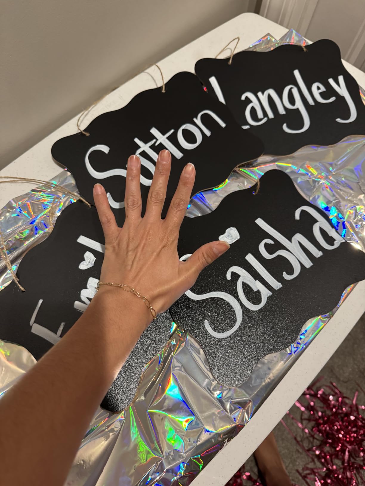 AUSTOR Chalkboard Sign 8x10 inch Double Sided Erasable Message Board customer photo 1