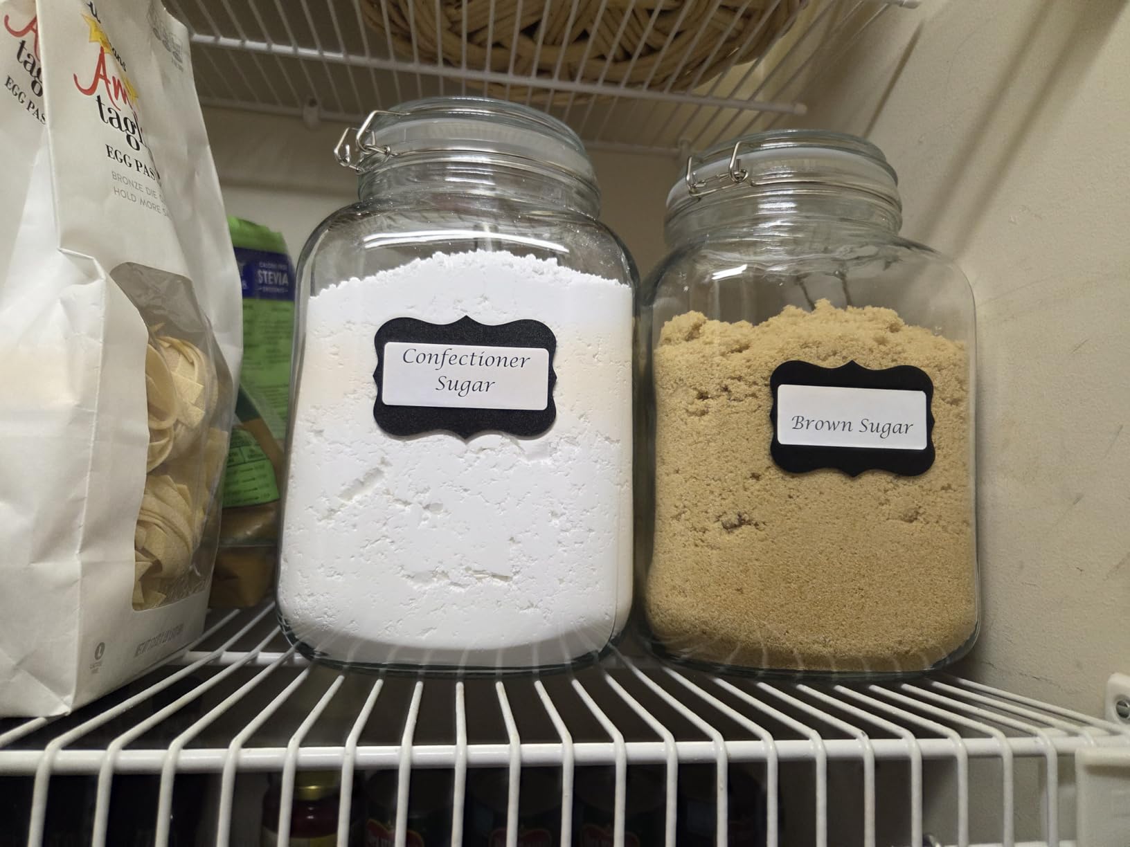 ComSaf Large Square Glass Jars with Airtight Lids 78 oz 3 Pack Wide Mouth customer photo 2