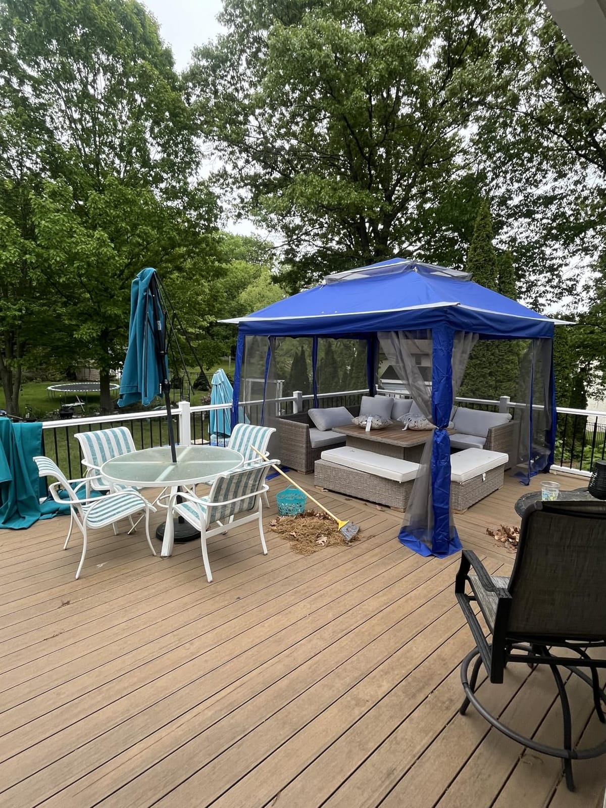 COOS BAY 11x11 Pop Up Gazebo with Netting, Canopy Tent, Beige customer photo 2