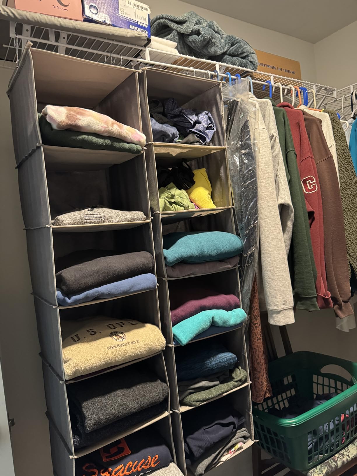 YOUDENOVA Hanging Closet Organizer and Storage, 6-Shelf, Grey customer photo 1