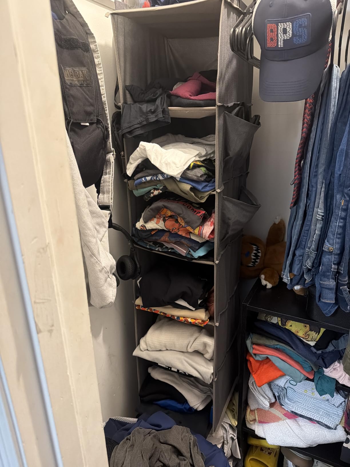 YOUDENOVA Hanging Closet Organizer and Storage, 6-Shelf, Grey customer photo 2
