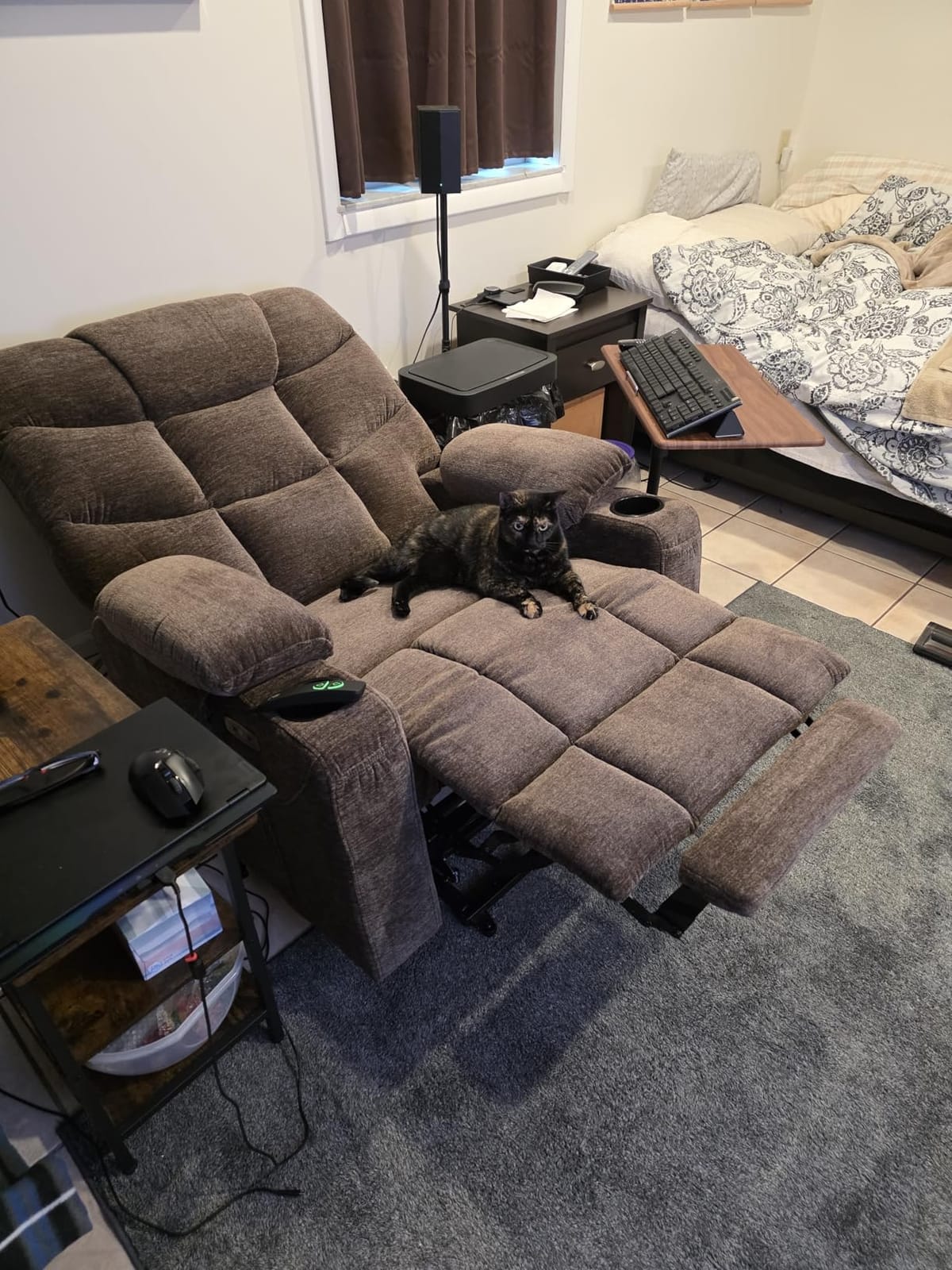 MCombo Power Lift Recliner for Elderly, Fabric 7287 (Dark Gray, Medium) customer photo 2