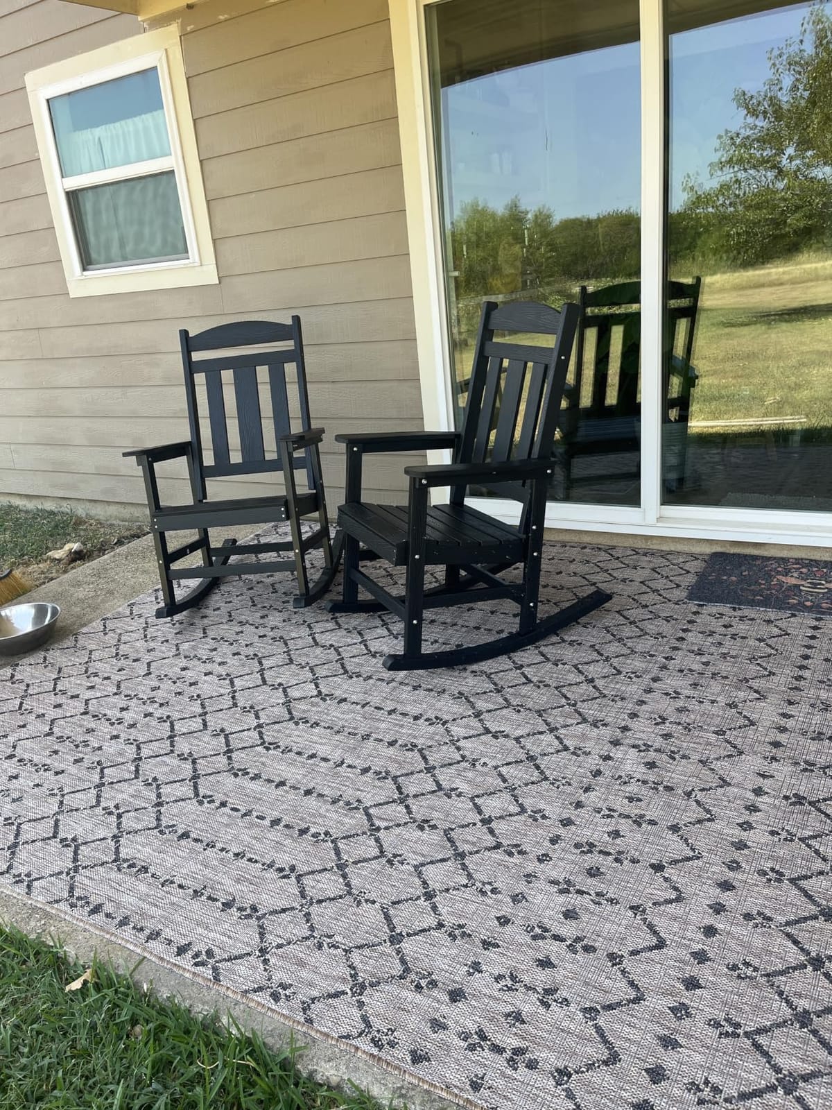JONATHAN Y Moroccan Geometric Indoor Outdoor Area Rug 8X10 Natural/Black, Ourika Textured Weave for Backyard, Patio, Porch, Easy-Cleaning, High Traffic, Pet-Friendly, Non-Shedding (SMB108D-8) customer photo 2