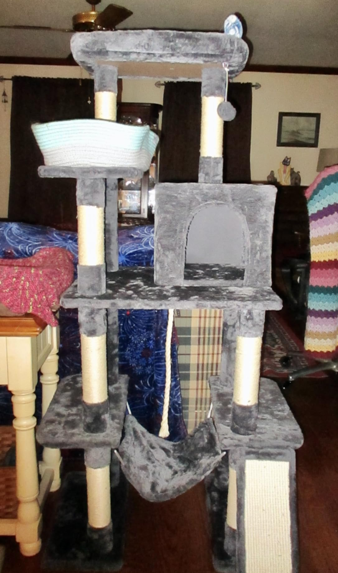 Yaheetech 63in Sturdy Large Cat Tree for Indoor Heavy Cats, Tall Tower customer photo 1