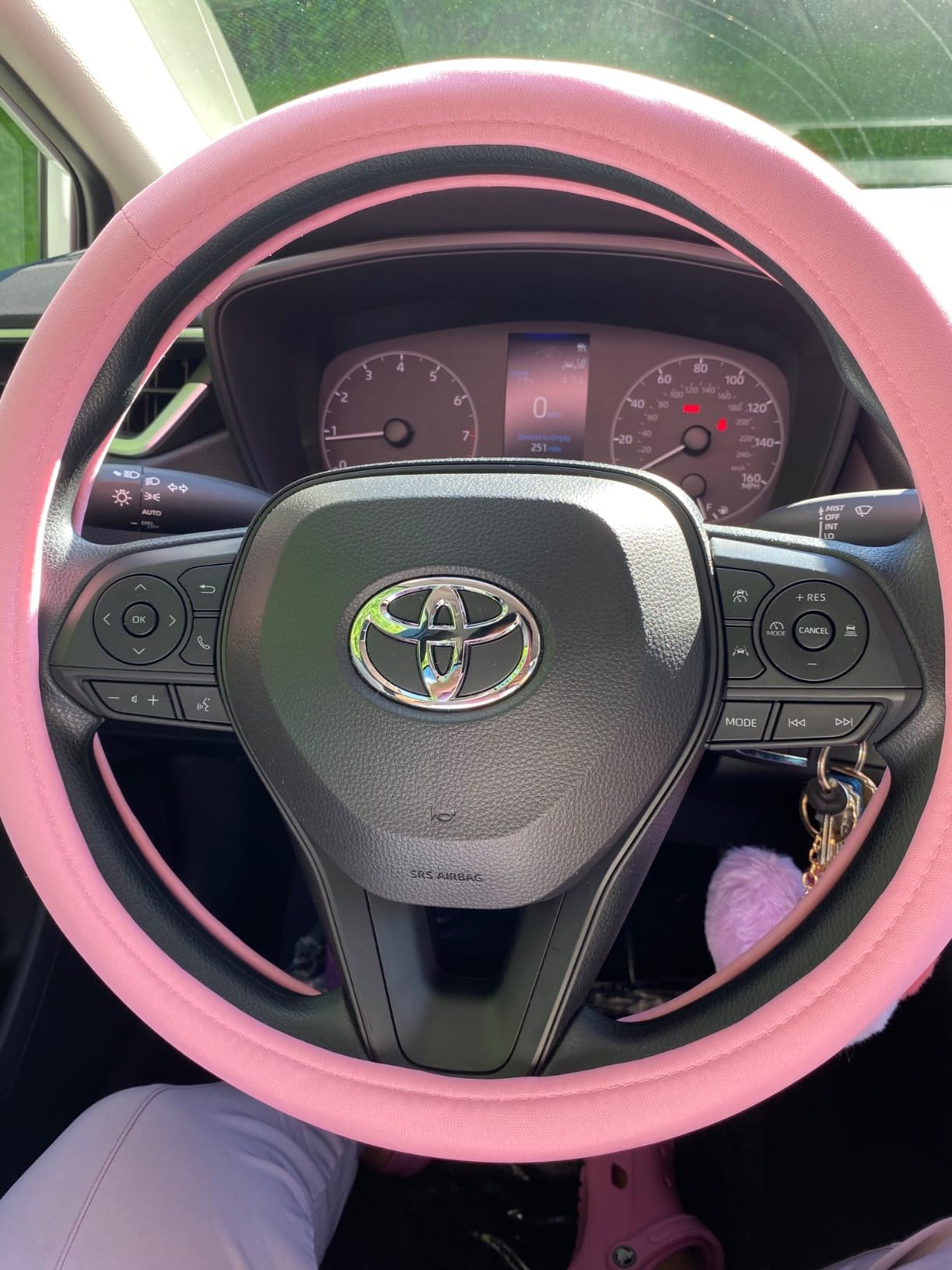 ZHOL Steering Wheel Cover Universal 15 inch Microfiber Breathable Ice Silk Steering Wheel Covers Anti-Slip Car Interior Accessories for Women Men, Warm in Winter and Cool in Summer, Black customer photo 1