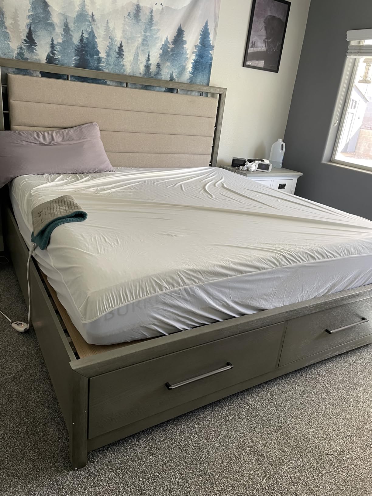 Serta Power Chill Cooling Waterproof Mattress Protector, Queen customer photo 2
