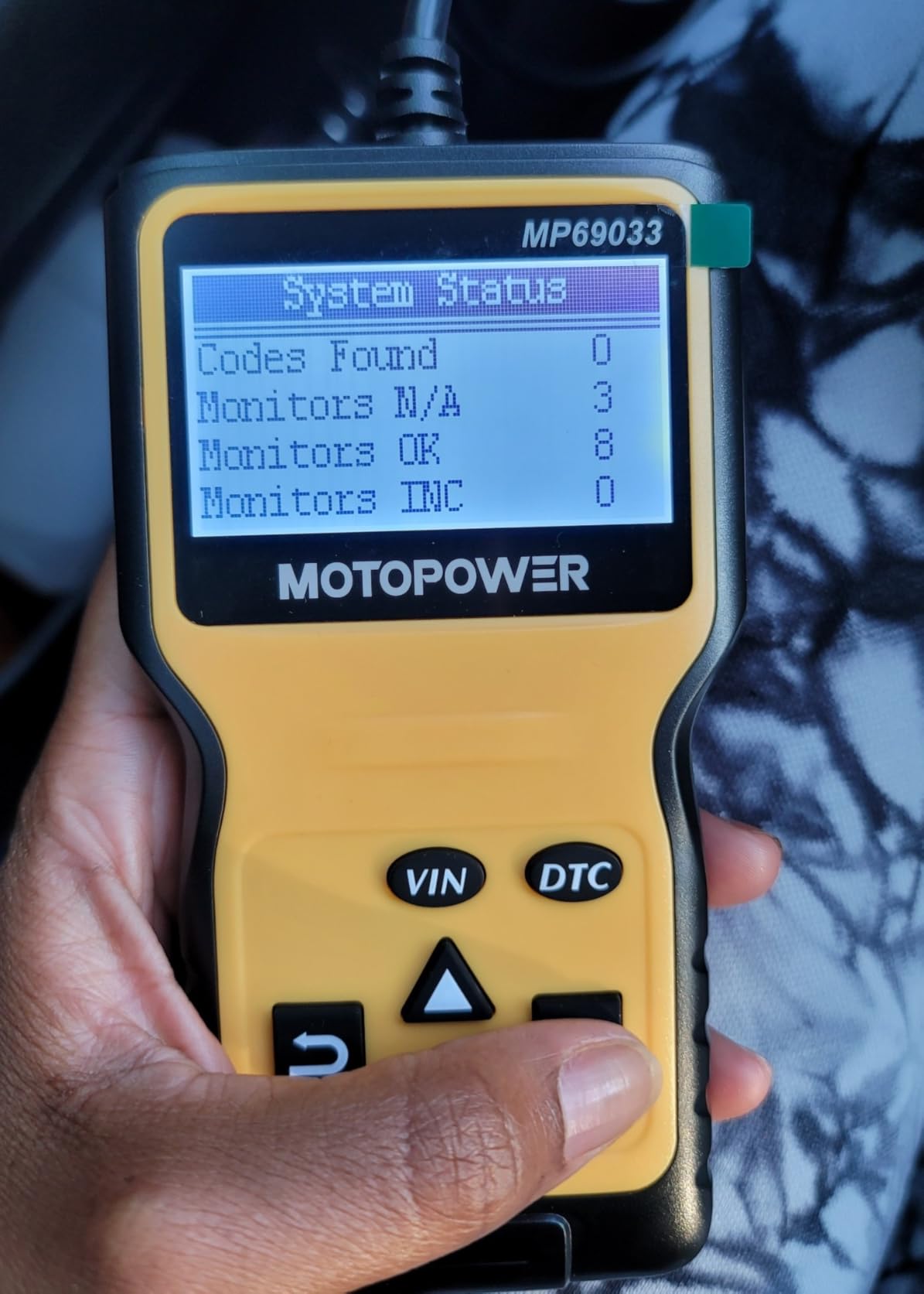 MOTOPOWER MP69033 Car OBD2 Scanner Code Reader Engine Fault Scanner CAN Diagnostic Scan Tool for All OBD II Protocol Cars Since 1996, Yellow customer photo 1