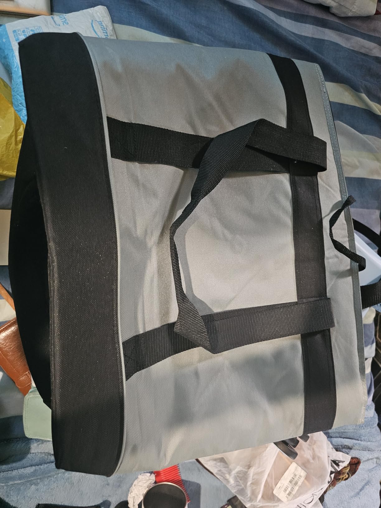 Jumbo Insulated Cooler Bag, Heavy Duty Soft Insulated Grocery Bag, Charcoal customer photo 2