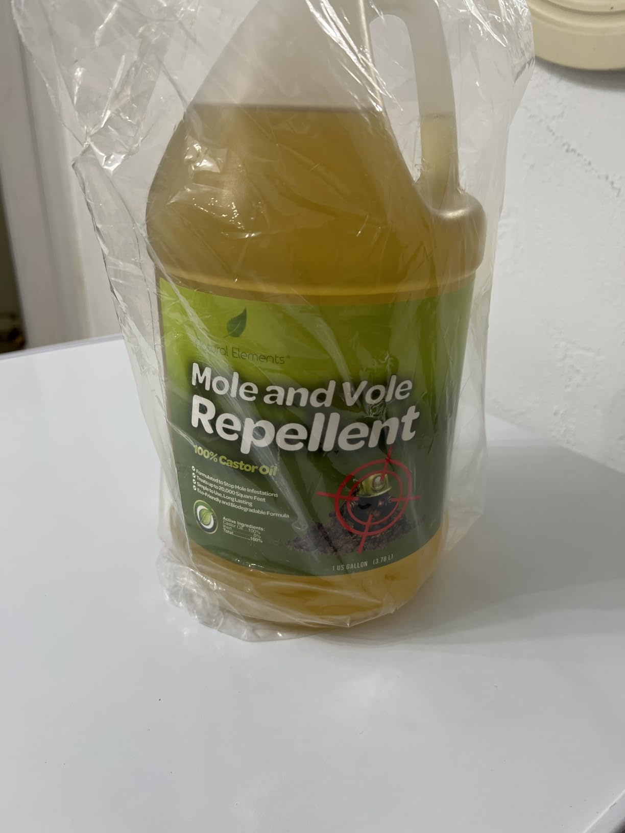 Natural Elements Mole and Vole Repellent – 100% Castor Oil Formula – Lawn and Yard Treatment – Covers Large Areas – 128 oz (1 Gallon) customer photo 2