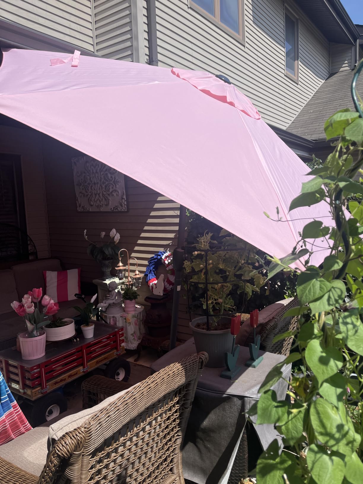 Best Choice Products 7.5ft Heavy-Duty Round Outdoor Market Table Patio Umbrella w/Steel Pole, Push Button Tilt, Easy Crank Lift - Navy Blue customer photo 1