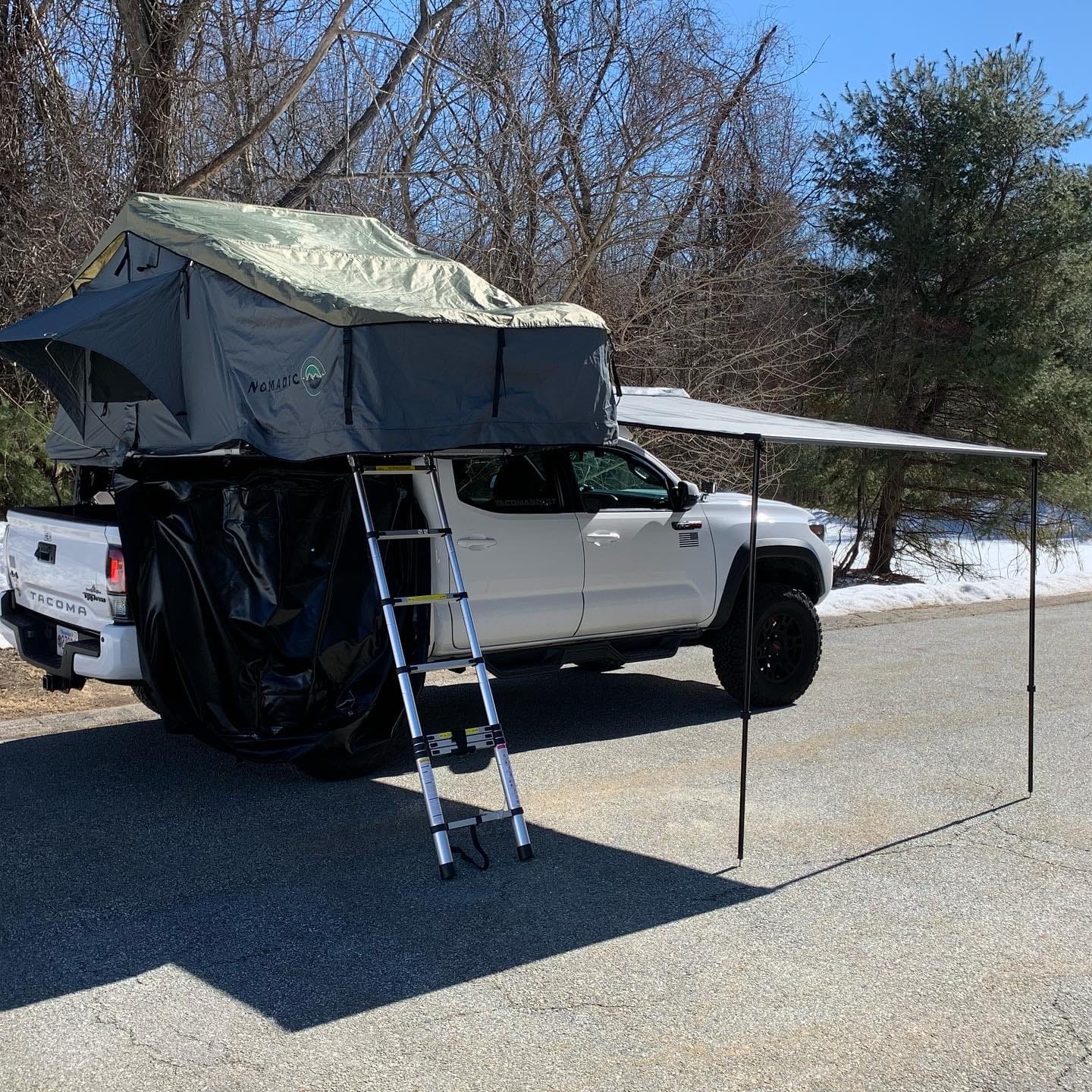 Extended Soft Shell Rooftop Tent, 2-Person - Overland Vehicle Systems HD Nomadic 2 - Grey Body & Green Rainfly customer photo 1