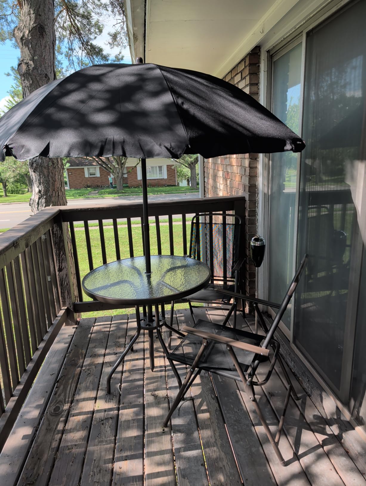 Outsunny 6 Piece Patio Dining Set for 4 with Umbrella, Beige customer photo 2