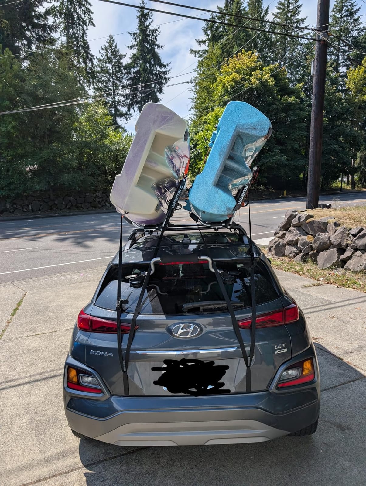 IKURAM R Aluminum Kayak Roof Rack Folding J-Style Universal 4-in-1 customer photo 2