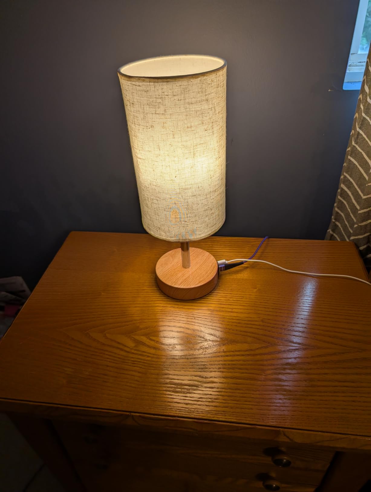 Yarra-Decor Bedside Table Lamp with USB Ports, Touch Dimmable Nightstand customer photo 2