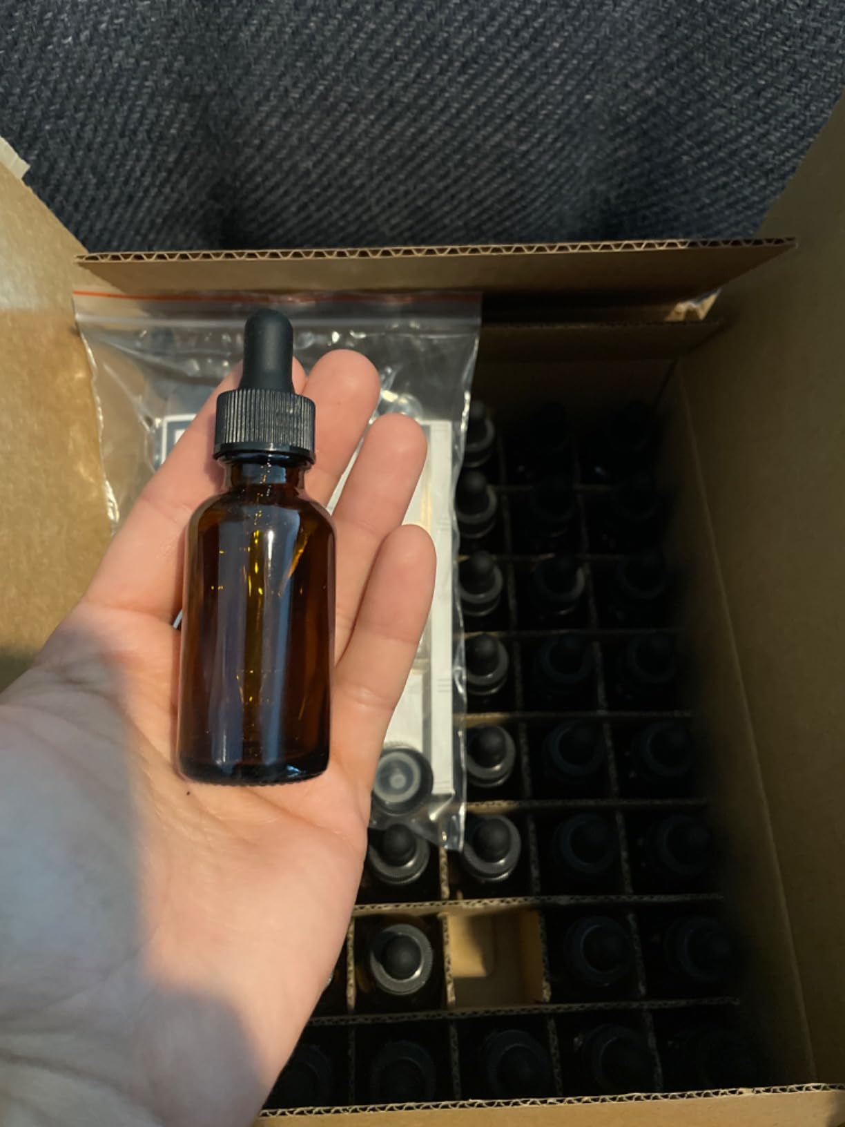 Eternal Moment 48 Pack 1 oz Eye Dropper Bottles 30ml Amber Glass Bottle Set customer photo 1
