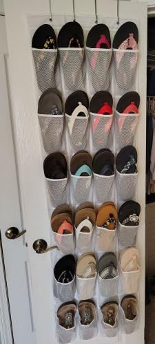 GORILLA GRIP Over the Door Shoe Organizer, 24 Large Pockets, Black customer photo 1