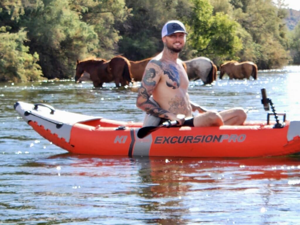 INTEX Excursion Pro K1 Inflatable Kayak 1-Person Set with Paddle & Pump customer photo 2
