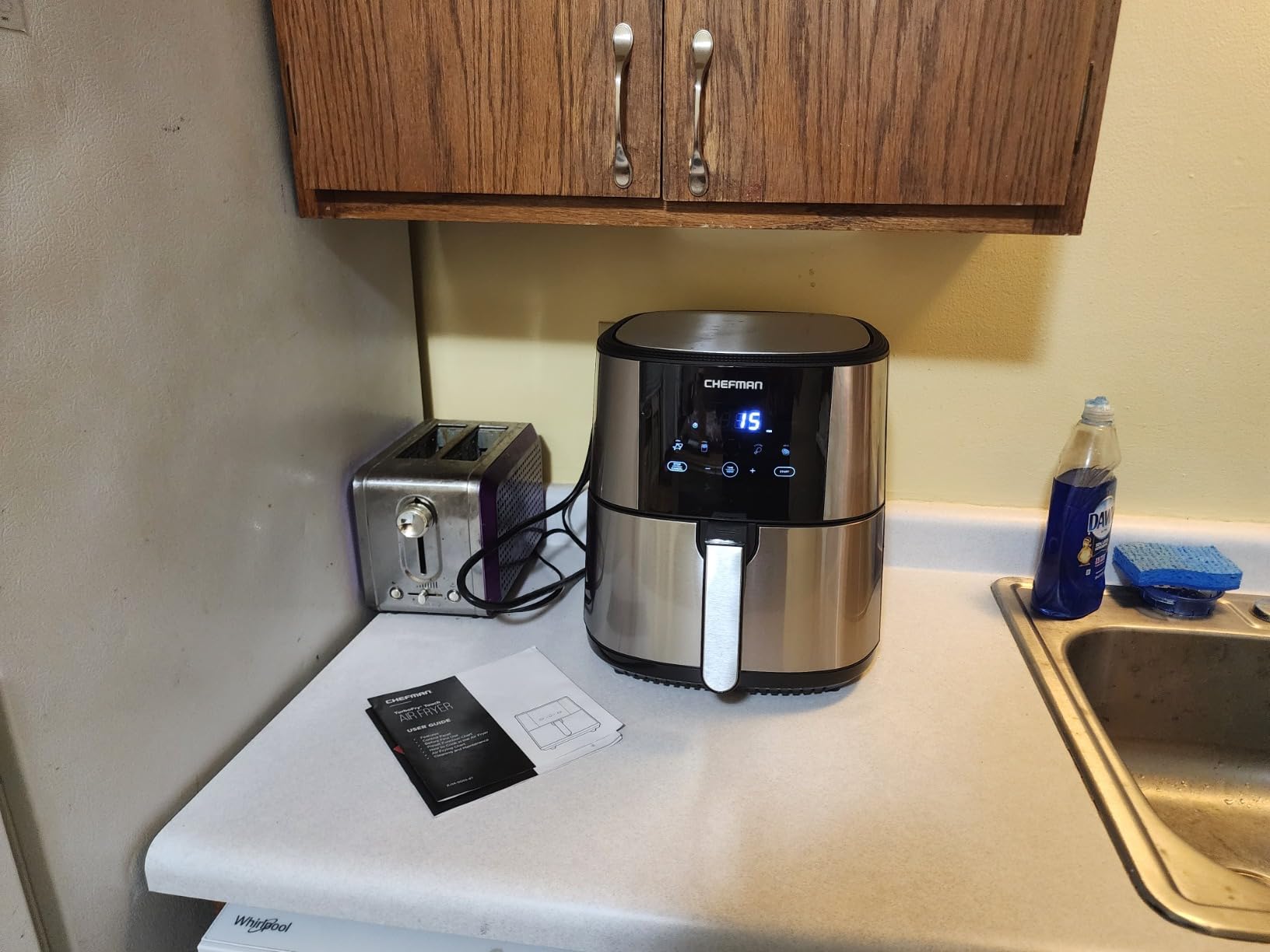 Chefman Air Fryer 8 Qt | TurboFry® 4-in-1 with 450°F Hi-Fry Option for Crispier Results | Bake, Dehydrate, Frozen | XL Nonstick Dishwasher-Safe Basket | Stainless Steel customer photo 2