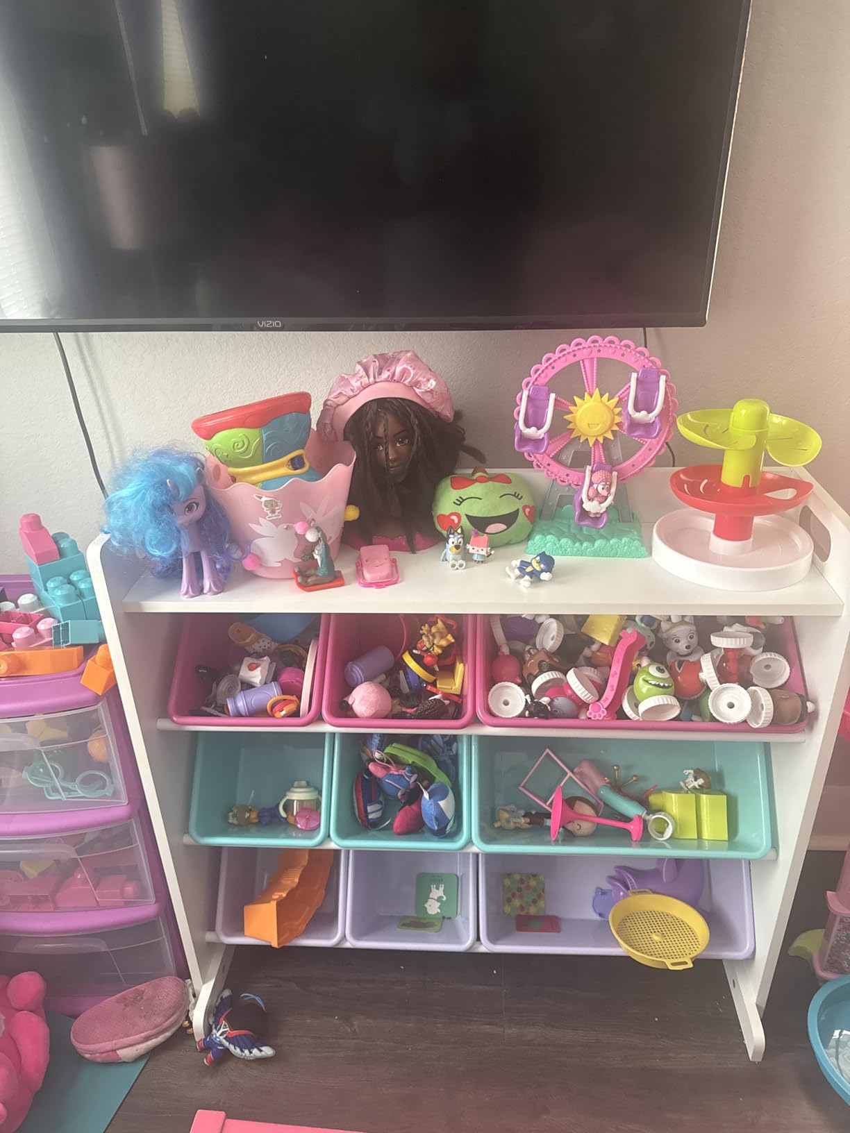 Humble Crew Kids Toy Organizer with Display Shelf, 9 Bins, 3 Tier Storage customer photo 2