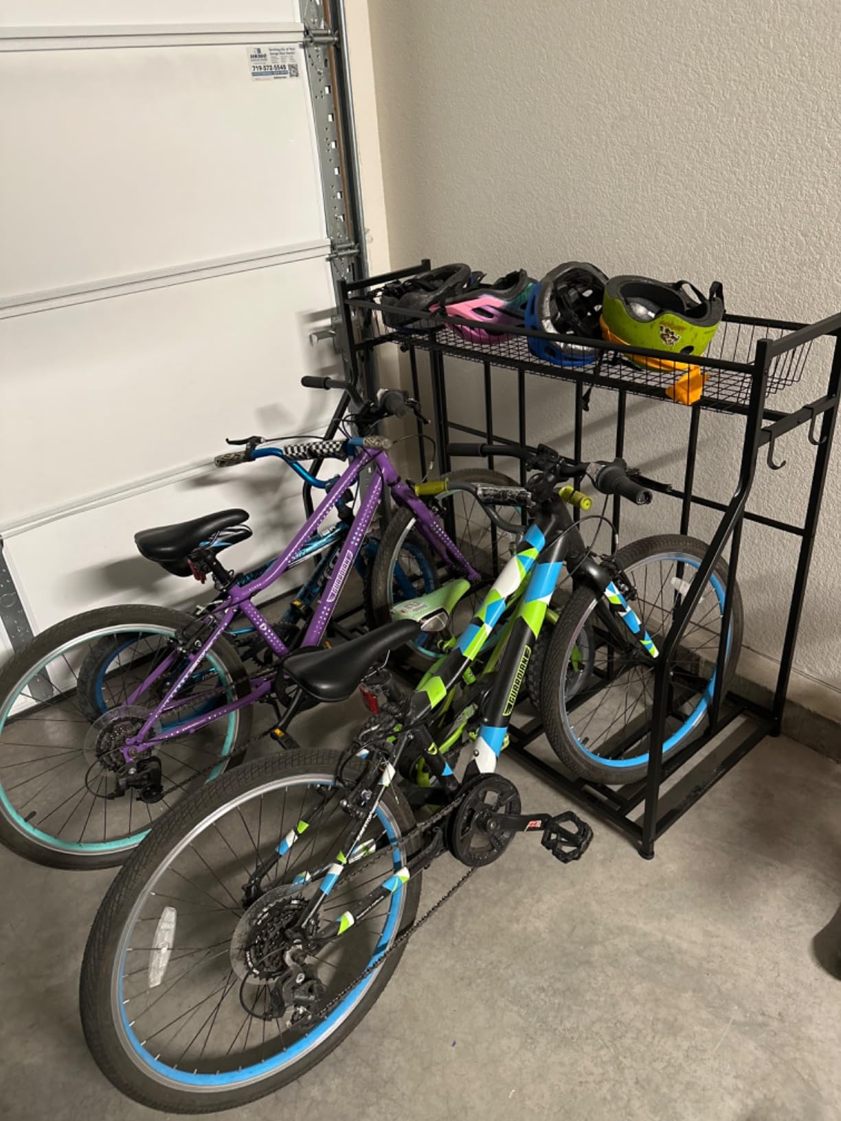 BIRDROCK HOME 4 Bike Stand for Garage Storage with Gear Basket and Hooks customer photo 1