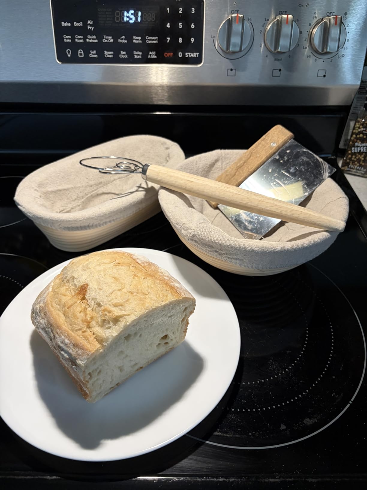 Rorecay Sourdough Starter Kit with Banneton Bread Proofing Baskets | Complete Sourdough Bread Baking Supplies, Beginner Friendly, 9in Round & 10in Oval Rattan Banneton, Sturdy Sour Dough Tool customer photo 2