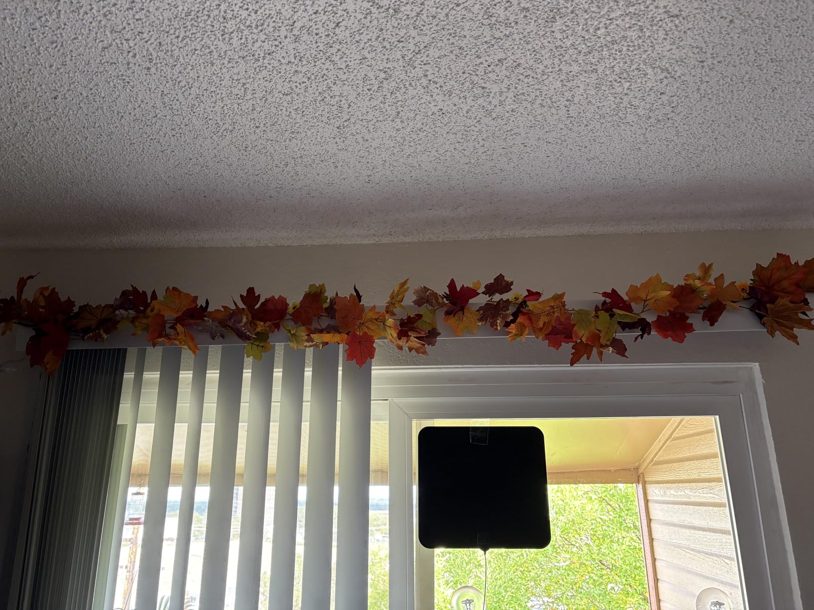DearHouse 2 Pack Fall Garland Maple Leaf, 5.9Ft/Piece 7 Colors Hanging Vine Garland Artificial Autumn Foliage Garland Thanksgiving Decor for Home Wedding Fireplace Party Christmas customer photo 1