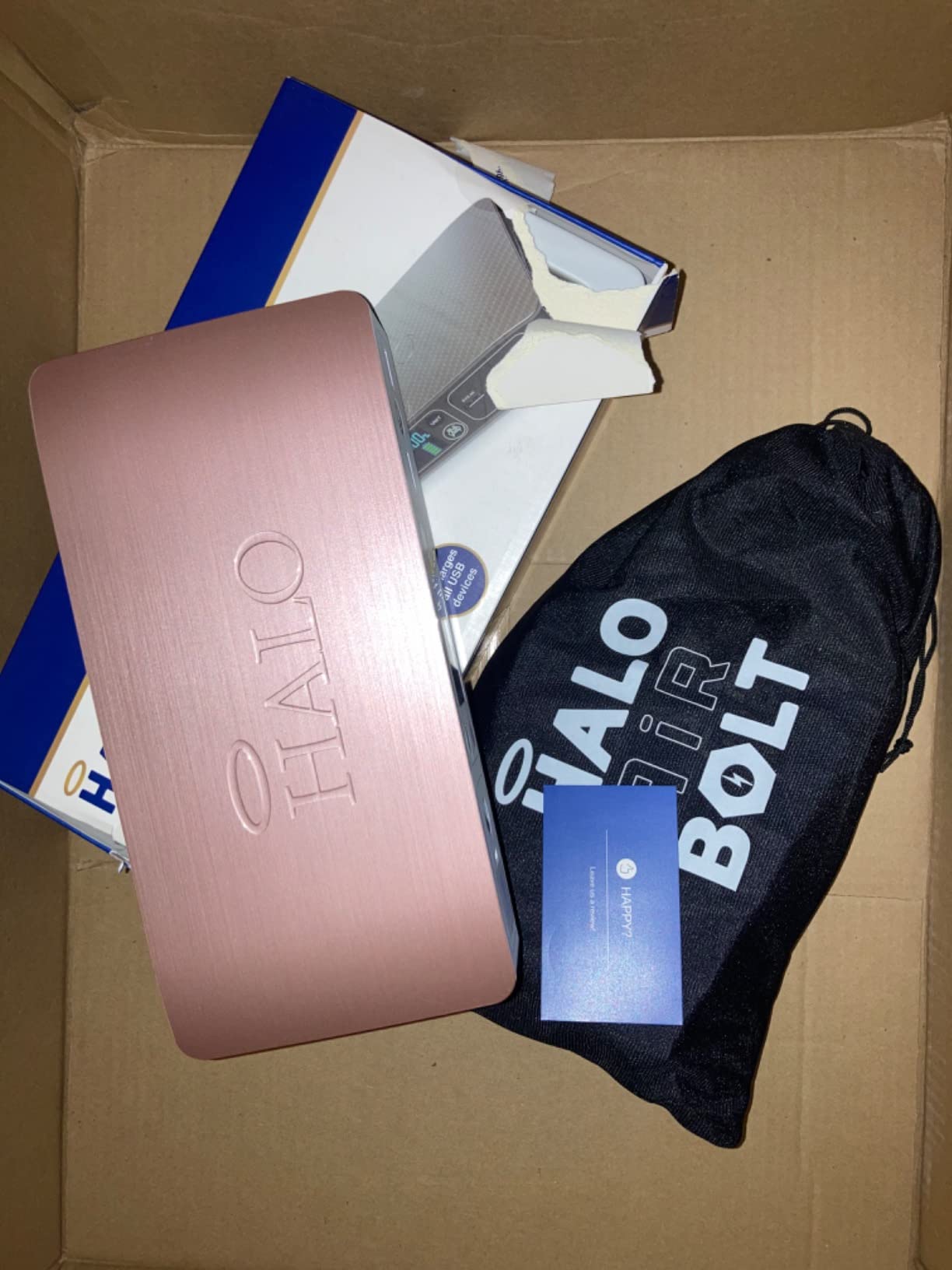 HALO Bolt Air 58830 Portable Car Battery Jump Starter | 100 PSI Air Compressor, 58.8Wh USB Power Bank, Emergency Floodlight & Charger, Jump Cars SUVs & Trucks, Inflate Tires, TSA Approved — Rose Gold customer photo 2