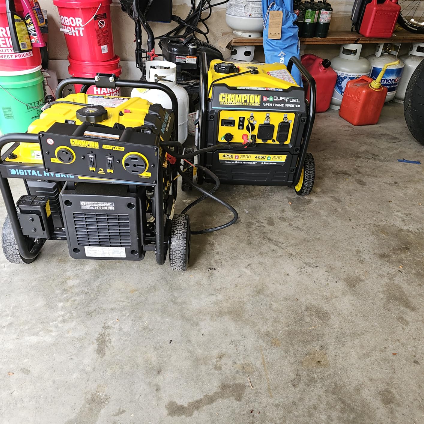 Champion 4250-Watt Dual Fuel Portable Open Frame Inverter Generator, CARB customer photo 2