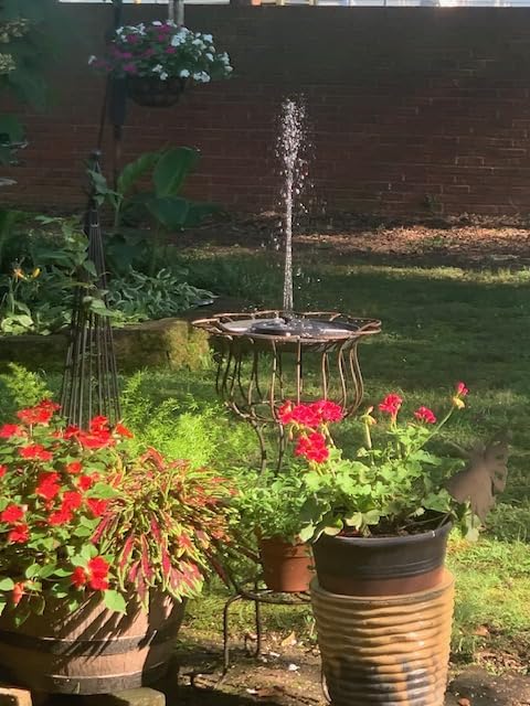 Mademax Upgraded Solar Fountain with 4 Easy Install Nozzle and Fixer, Solar Powered Fountain Pump for Bird Bath, Garden, Pond, Pool, Fish Tank, Outdoor customer photo 1