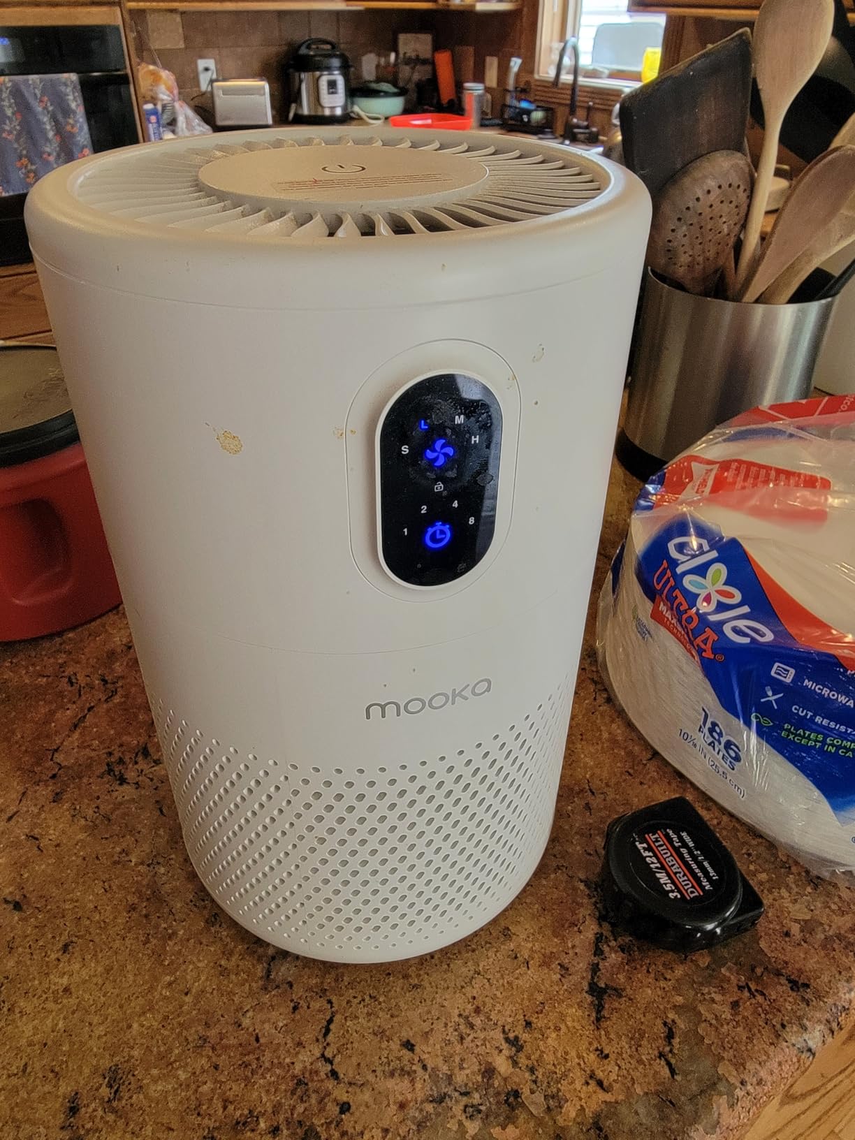 MOOKA Air Purifiers for Home Large Room up to 1076ft², H13 True HEPA Air Filter Cleaner, Odor Eliminator, Remove Smoke Dust Pollen Pet Dander, Night Light, B-D02L White customer photo 1