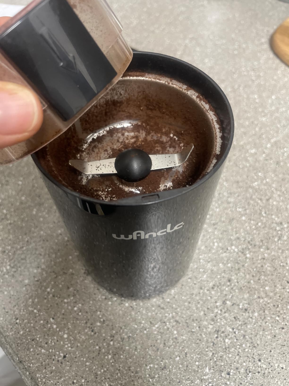 Wancle Electric Coffee Grinder, Spice Grinder, One Touch Coffee Mill for Beans, Spices and More, with Clean Brush Black customer photo 1